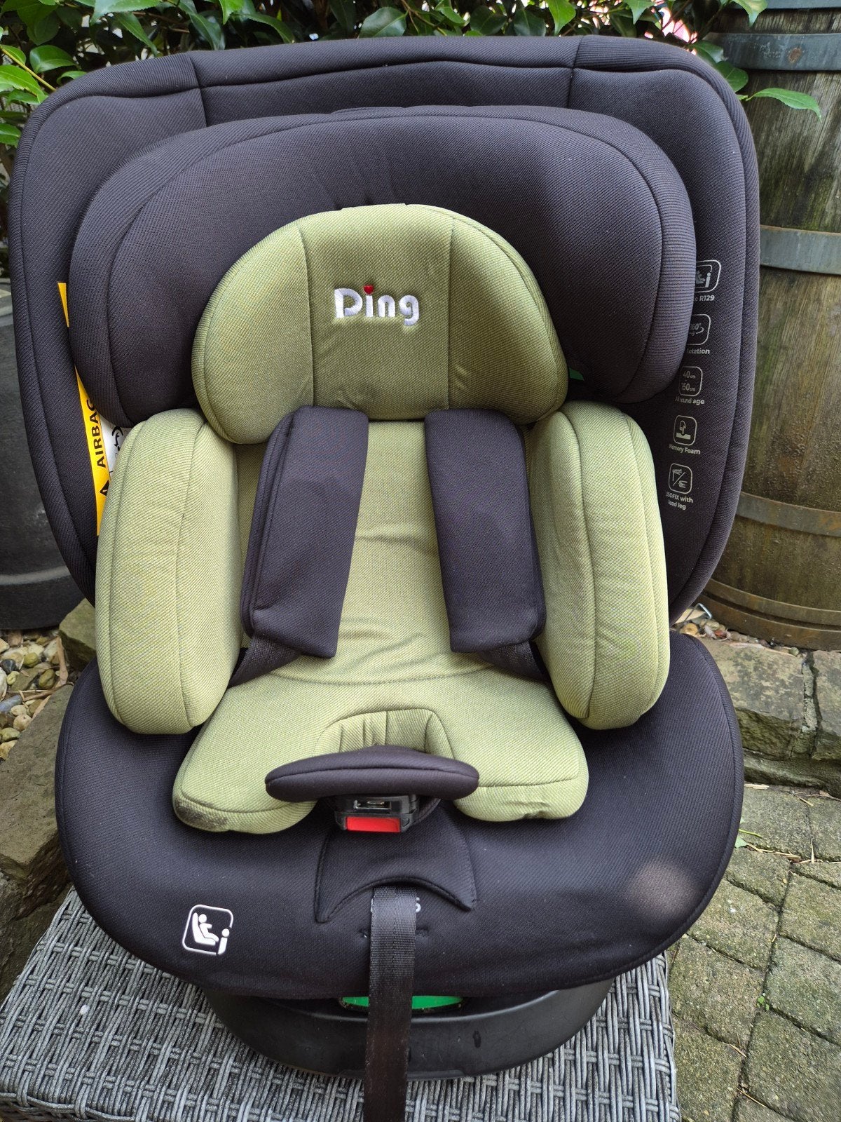 Ding kai autostoel 360 draaibaar, isofix, i-size, Autogordel, 0 t/m 18 kg, Verstelbare rugleuning, Zo goed als nieuw