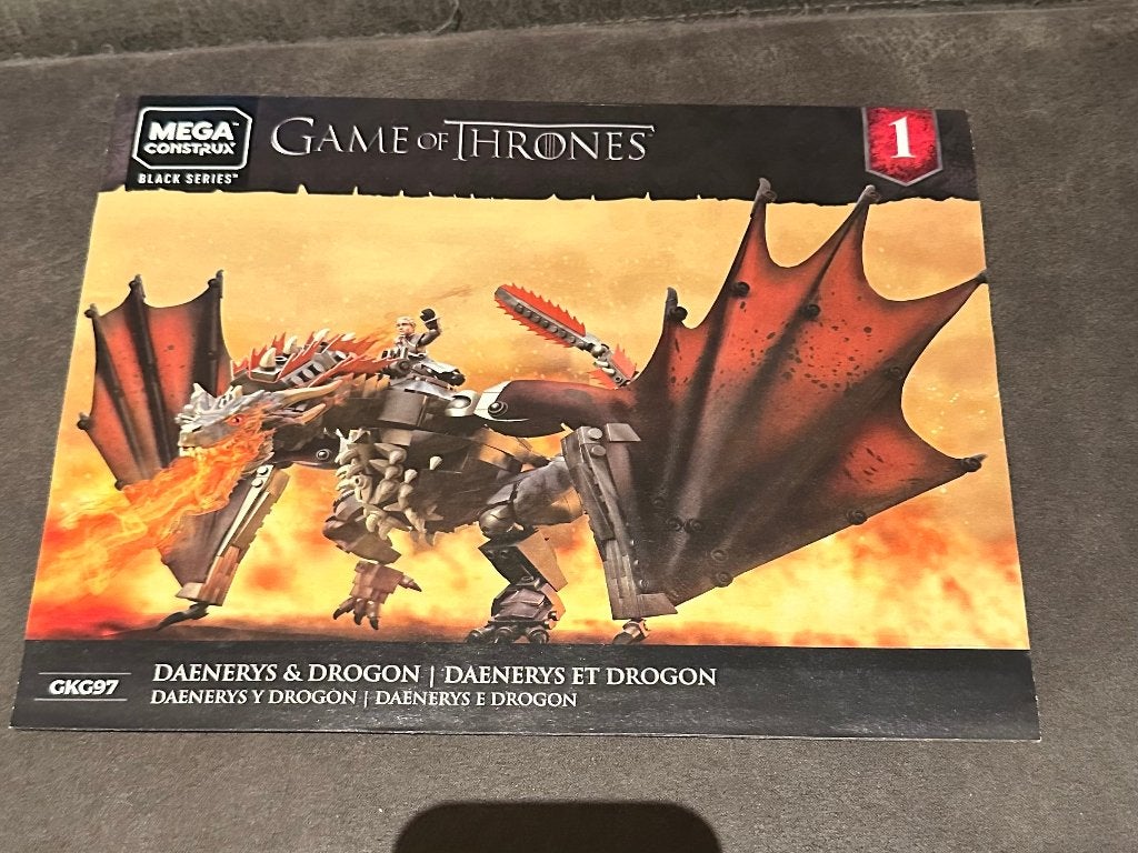 MEGA Construx Game of Thrones Daenerys & Drogon, Ophalen of Verzenden, Zo goed als nieuw, Megabloks