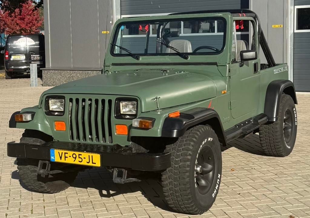 ‼️JEEP WRANGLER YJ 2.5 4WD BJ1989 GROEN HARDTOP SOFTTOP‼️, Auto's, 4 cilinders, Leder, Bedrijf, Handgeschakeld