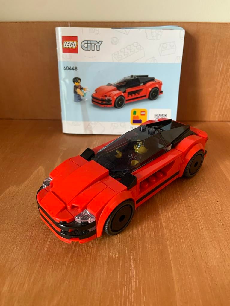 LEGO City Sportwagen 60448 met minifiguur en handleiding, Ophalen, Zo goed als nieuw, Overige merken