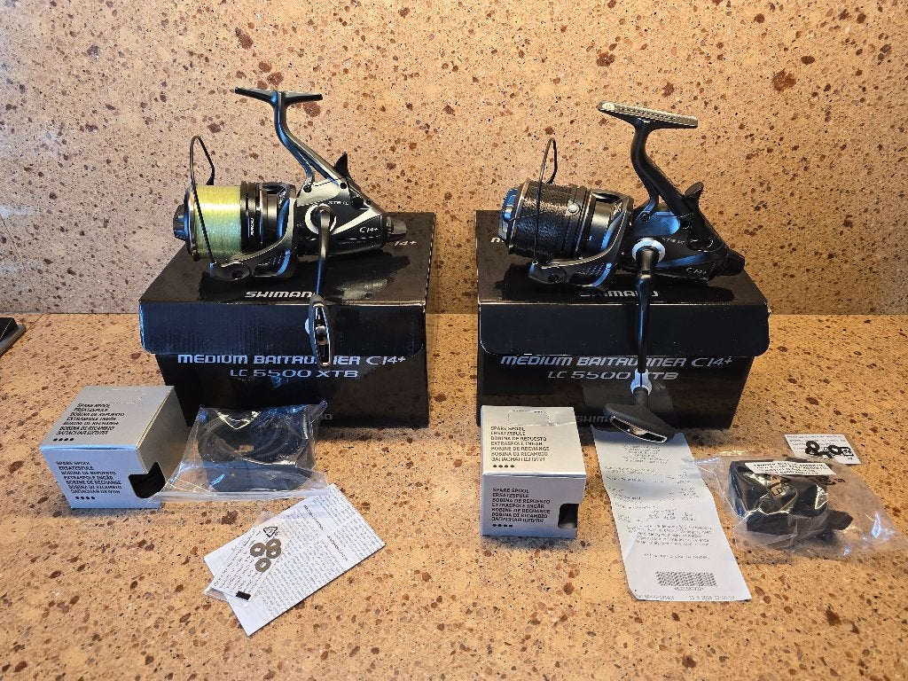 2x shimano tx ultra en 2x shimano baitrunner ci4+ xt-b lc, Watersport en Boten, Ophalen, Zo goed als nieuw, Complete set