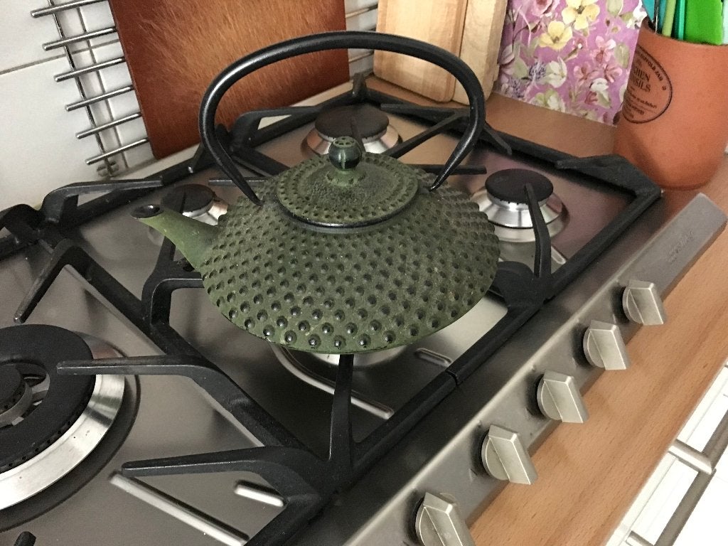 Bredemeijer theepot van gietijzer, Groen, Bredemeijer, Zo goed als nieuw, Metaal