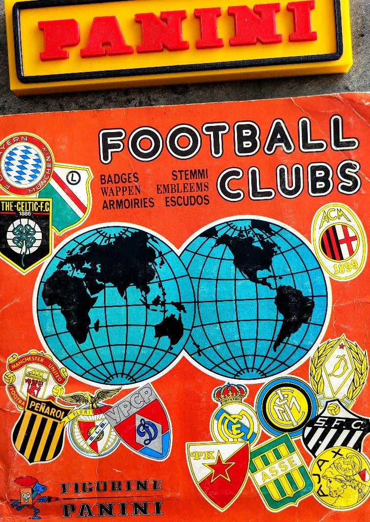 PANINI ALBUM FOOTBALL CLUBS 1975 VOLLEDIG ZELDZAAM, Verzenden, Zo goed als nieuw, Meerdere stickers