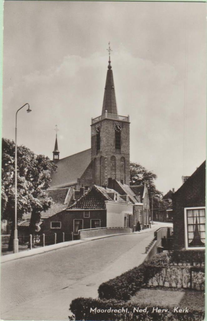 Moordrecht Ned. herv. kerk 1967., Verzamelen, Ansichtkaarten | Nederland, Ophalen, 1960 tot 1980, Ongelopen, Zuid-Holland