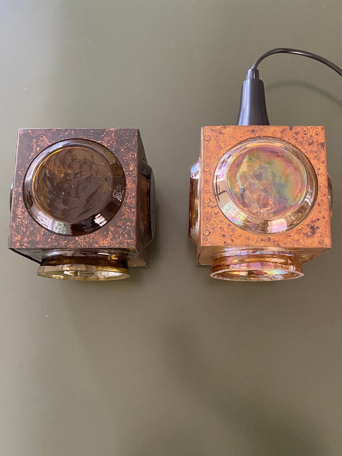 Vintage Lamp met extra lampenkap. Helena Tynell, Bruin, Overige typen, Ophalen of Verzenden, Overige merken