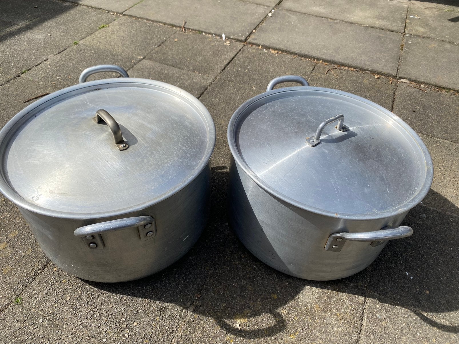 aluminium pan 22L met deksel, Huis en Inrichting, Keuken | Potten en Pannen, Gebruikt, Aluminium, Ophalen