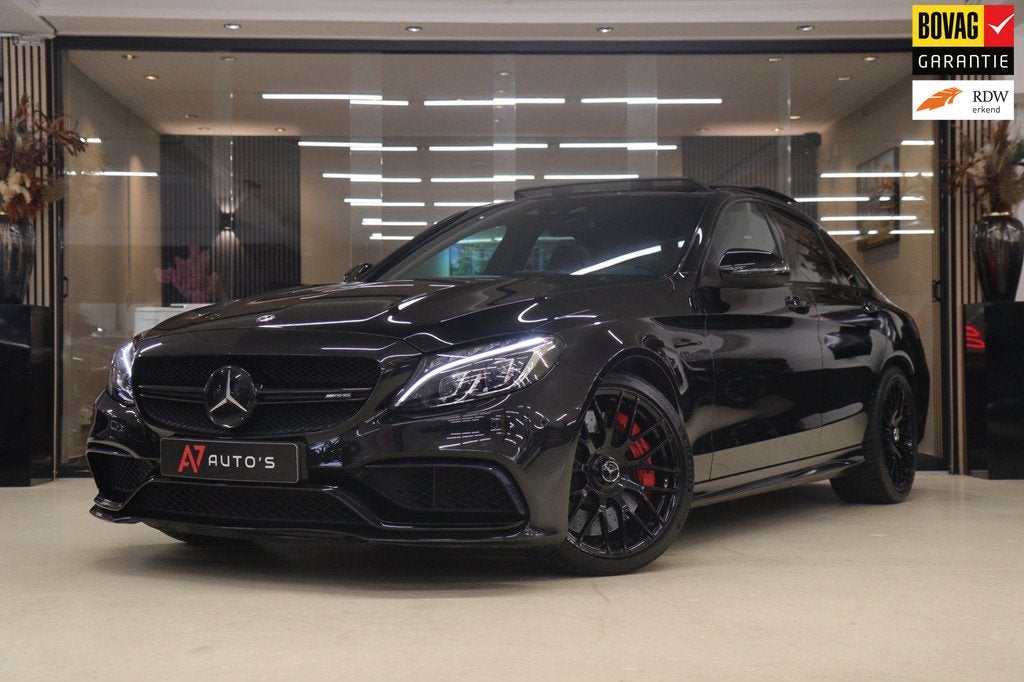 Mercedes-Benz C-klasse AMG 63 S PANO/BURM/CAM/MEM/STOELVER/V, Auto's, Automaat, Achterwielaandrijving, Gebruikt, 510 pk