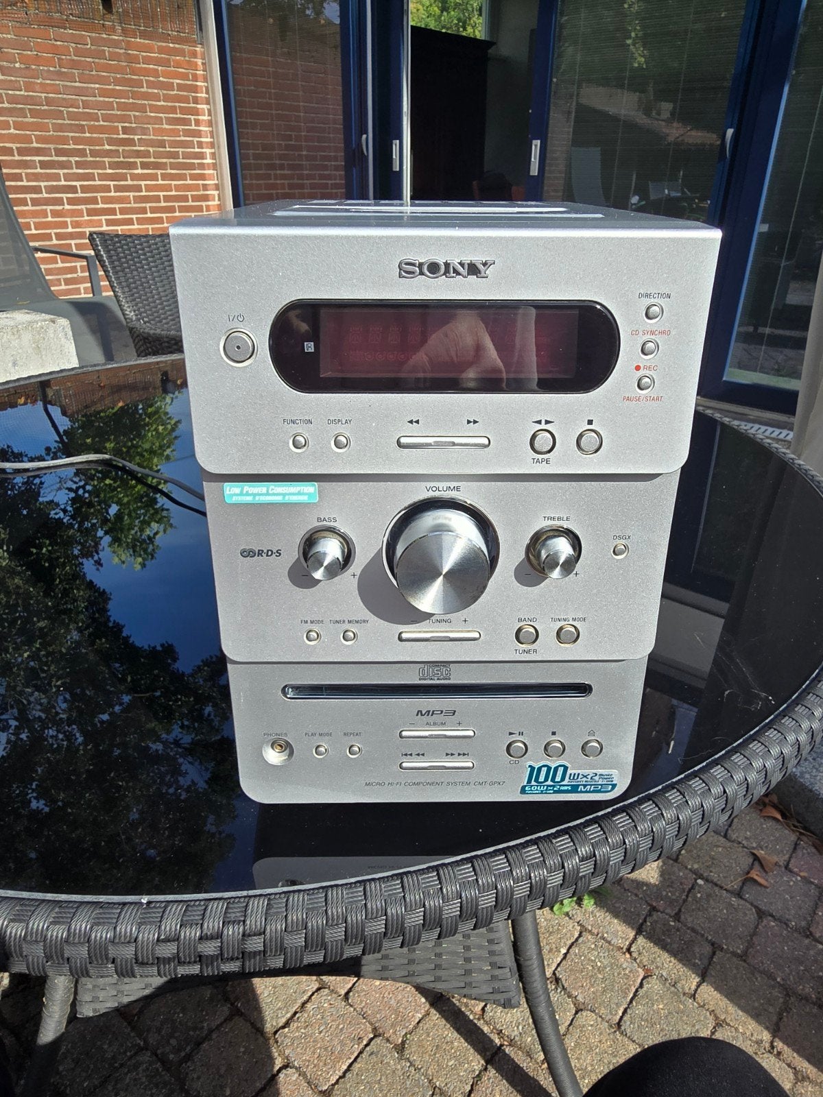 Sony Micro Hi-Fi Component Systeem CMT-GPX7, Gebruikt, Microset, Ophalen of Verzenden, Cassettedeck