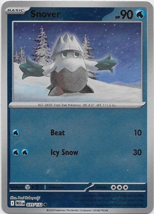 Mega Evolution,  Snover [reverse] 35/132, Verzenden, Nieuw, Losse kaart
