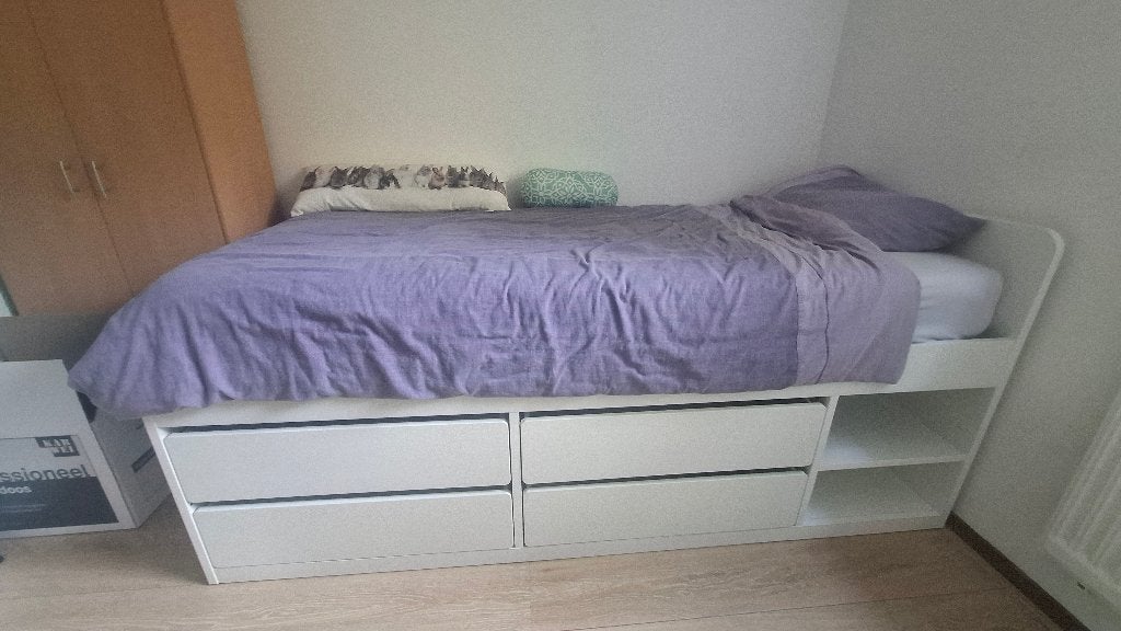 Eenpersoonsbed, 85 tot 100 cm, Gebruikt, 180 cm of meer, Ophalen