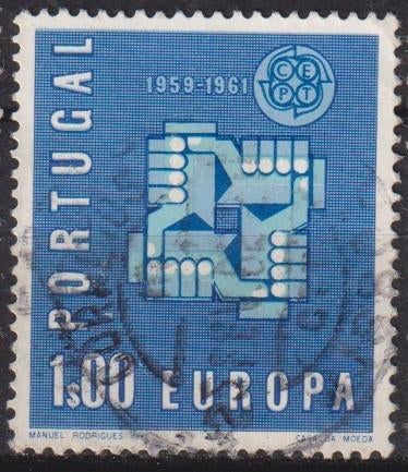Portugal 1961 EUROPA, Verzenden, Gestempeld, Overige thema's