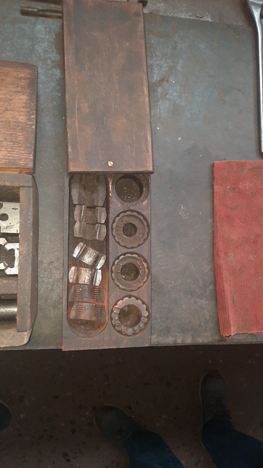 Snijijzer set gasdraad in houten kist, Ophalen, Gebruikt, Snijgereedschap, Overige merken