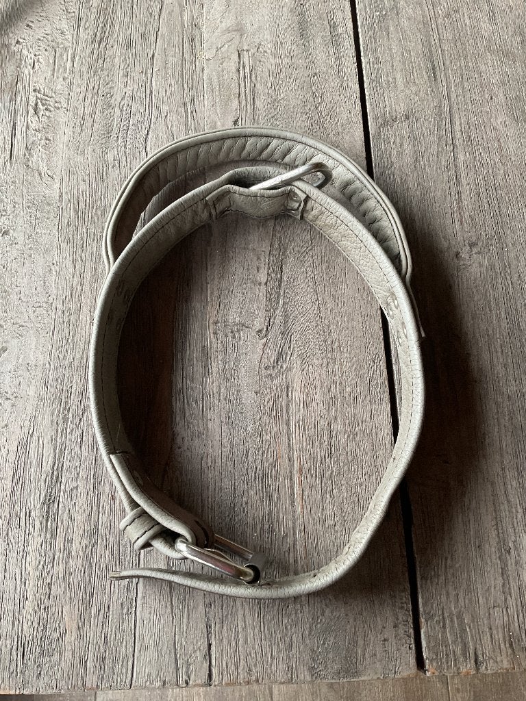 Lederen halsband met handvat, Ophalen, Handgemaakt, Zo goed als nieuw