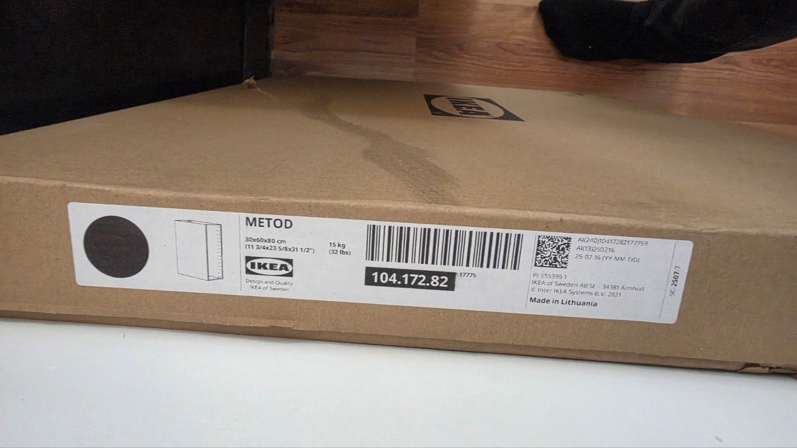IKEA Metod Apothekerskast Zwart met Maximera Lade, Huis en Inrichting, Ophalen of Verzenden, Nieuw