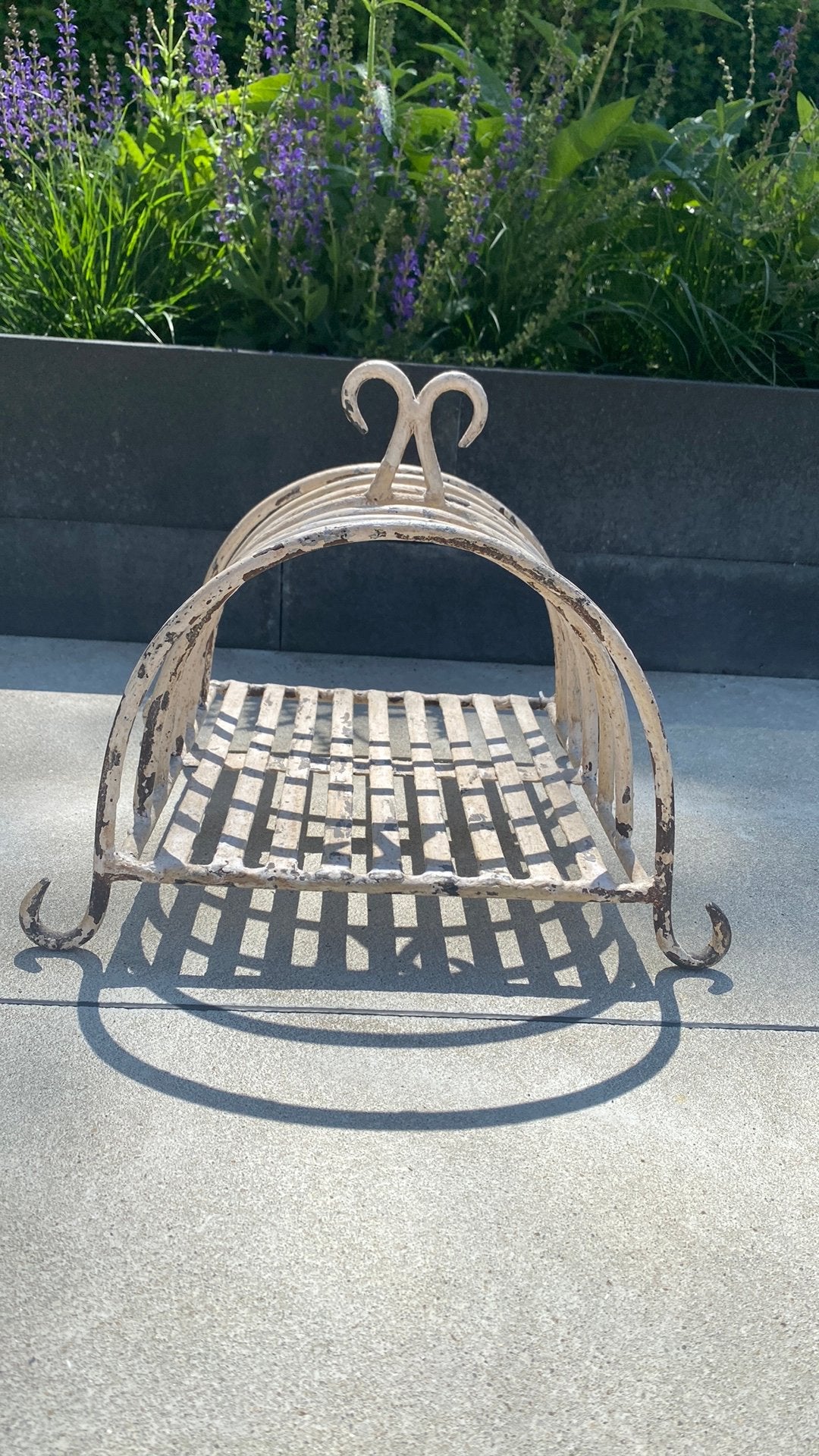 Bordenrek oud brocante geleefd, Gebruikt, Metaal, Ophalen of Verzenden, Overige typen