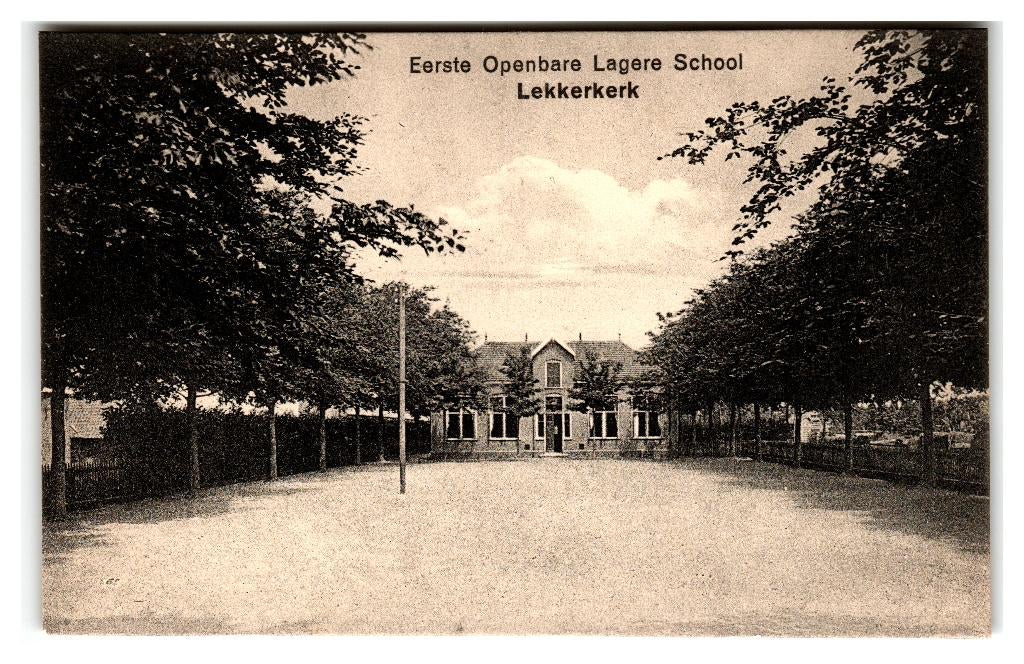 Lekkerkerk, Eerste Openbare Lagere School, Verzenden, 1920 tot 1940, Ongelopen, Zuid-Holland