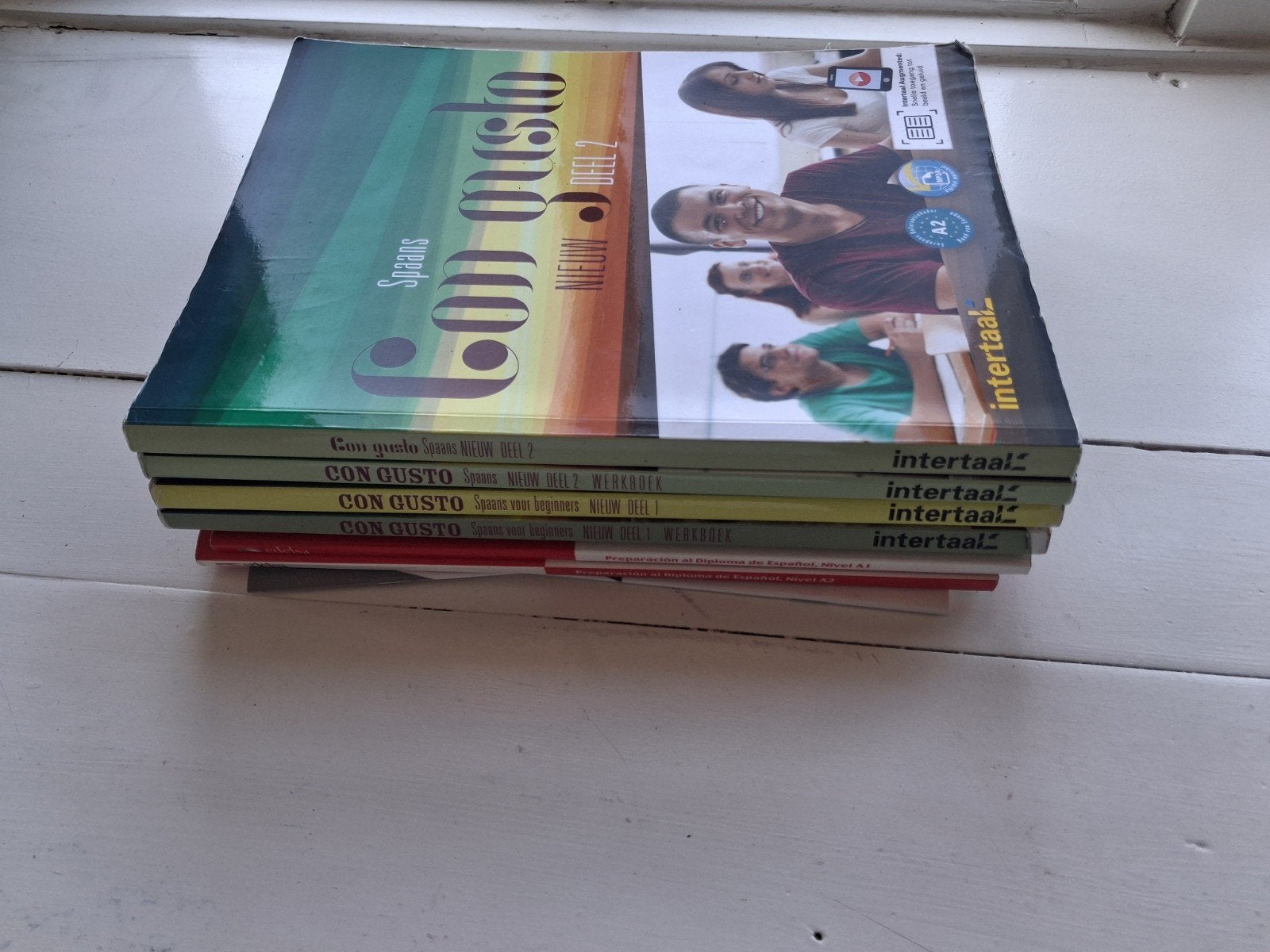 Spaanse lesboeken en werkboeken (Con Gusto & DELE), Ophalen of Verzenden, Gelezen, Non-fictie