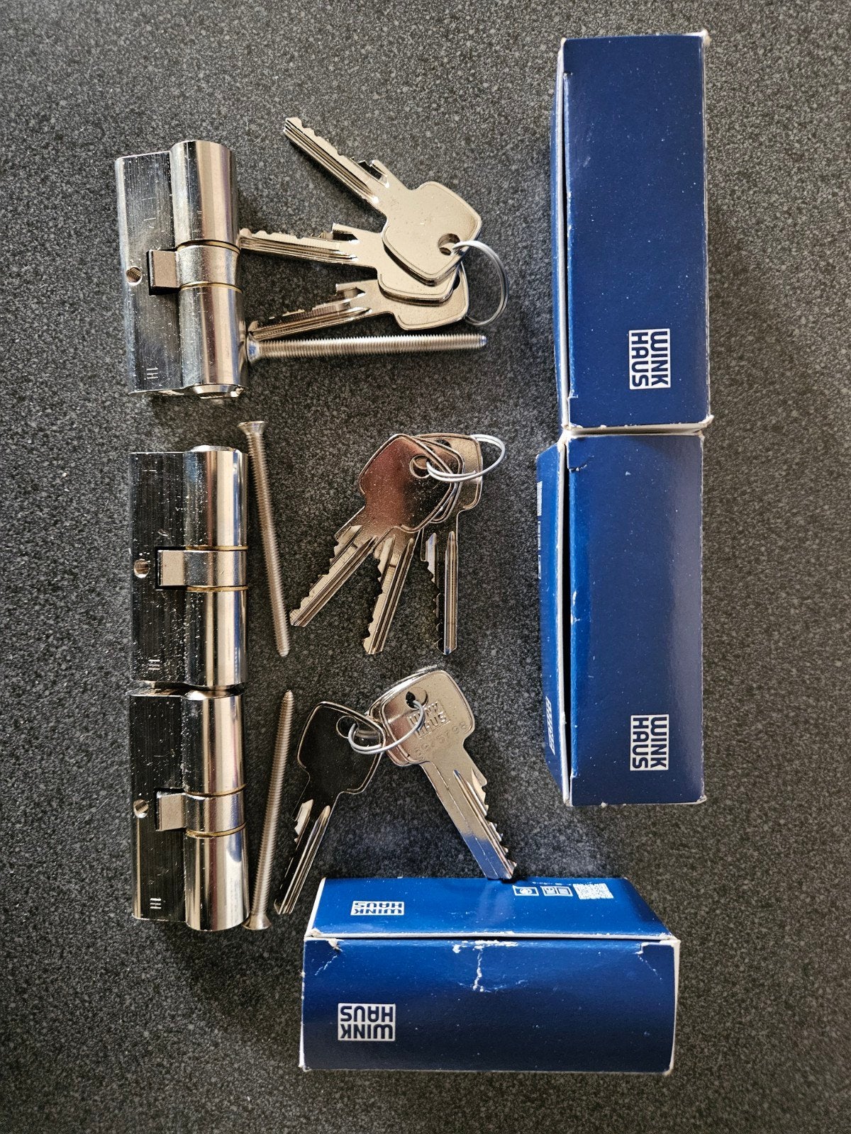 winkhaus cilinderset a 3 stuks gelijksluitend, Doe-het-zelf en Verbouw, Ophalen of Verzenden, Nieuw, Koper of Messing, Slot