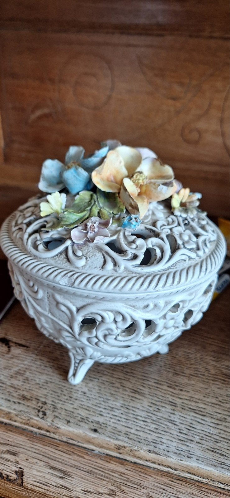 Decoratieve sieradendoos met bloemen, Ophalen of Verzenden
