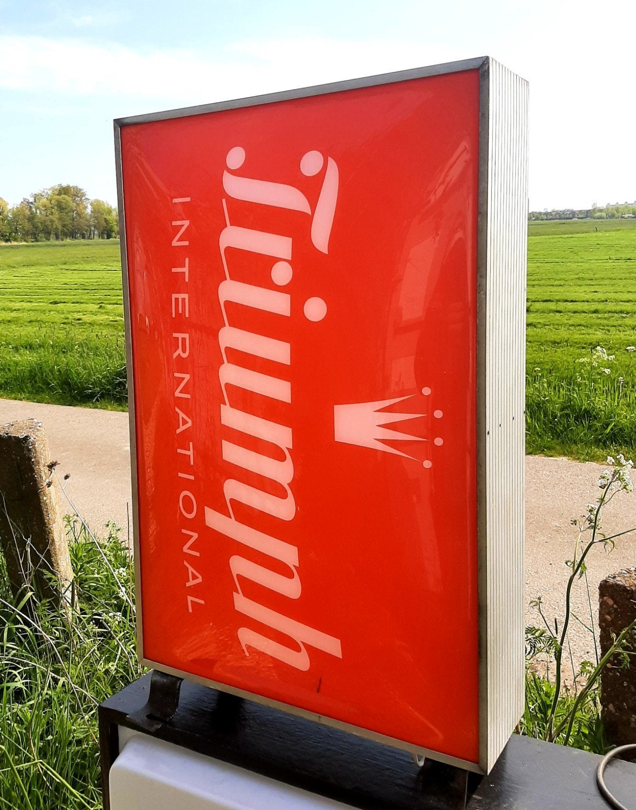 TRIUMPH - Lichtbak / Lichtreclame, Ophalen, Zo goed als nieuw, Lichtbak of (neon) lamp