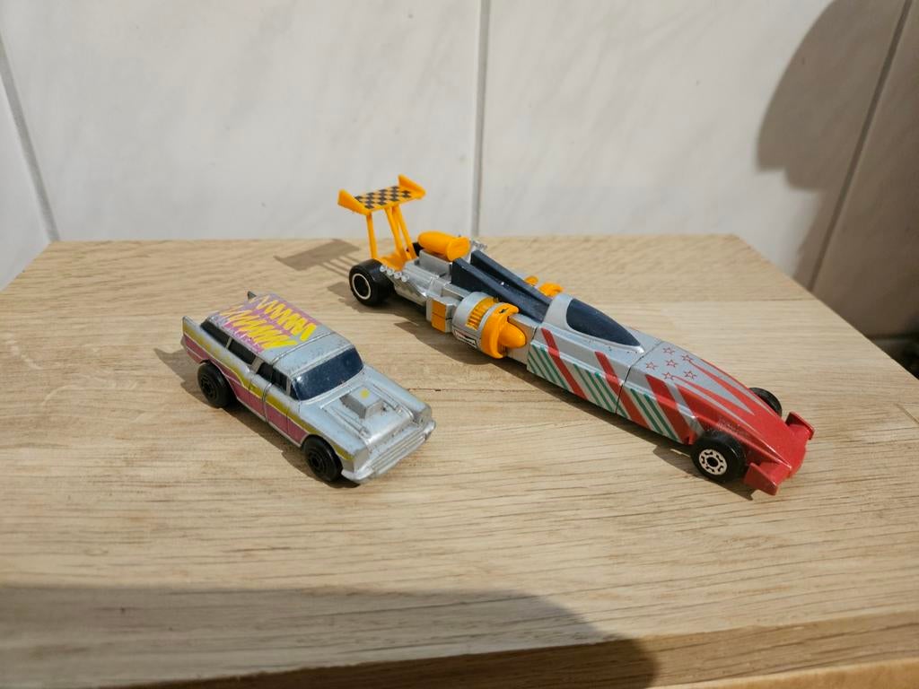 Matchbox 2 x Connectables Dragster en Chevy Nomad, Ophalen of Verzenden, Auto