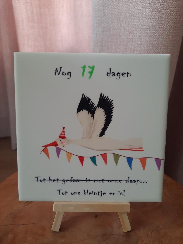 Afteltegel - uniek cadeau zwangerschap babyshower, Ophalen of Verzenden, Nieuw, Kraamcadeau