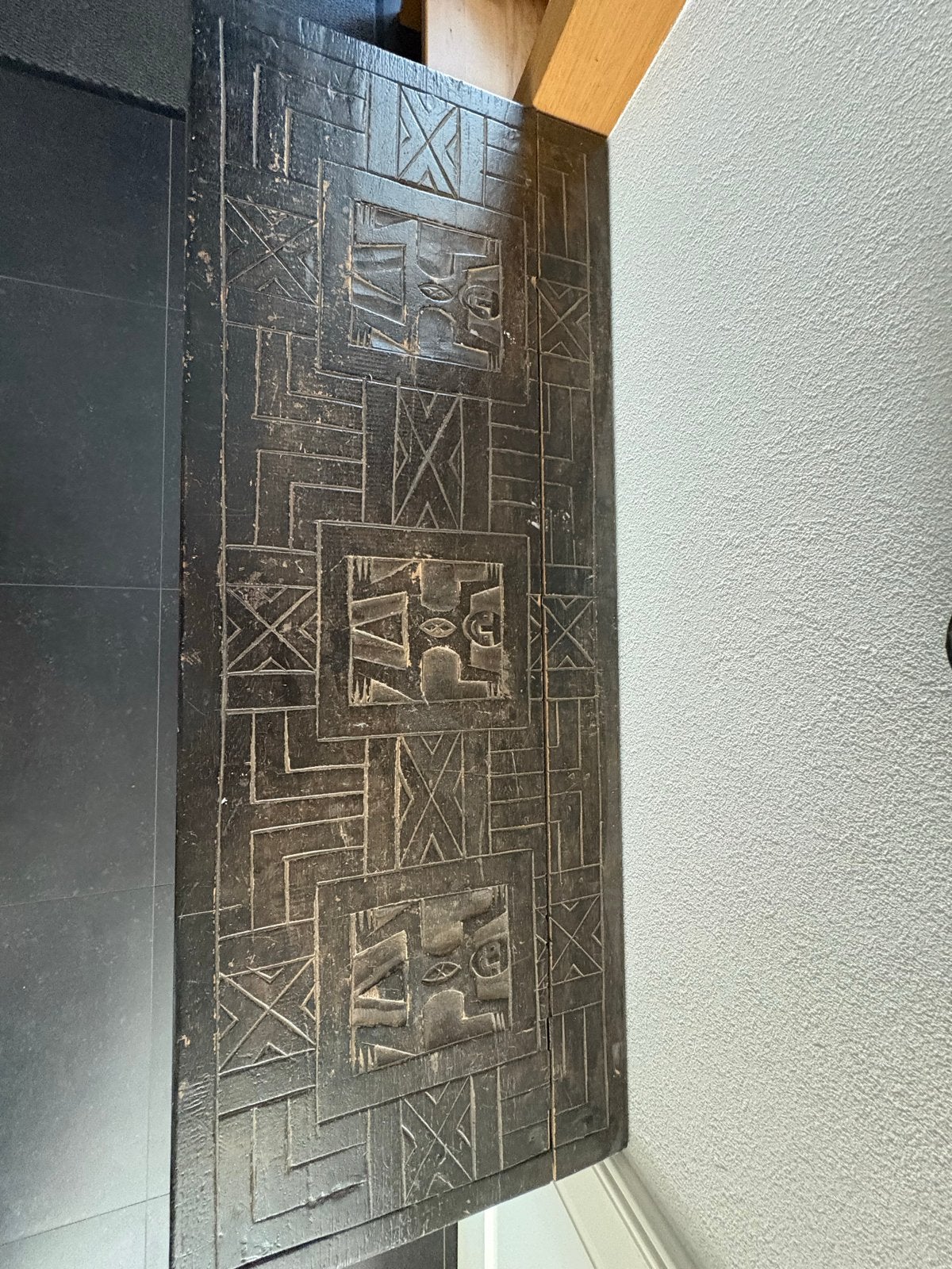Unieke handgesneden houten sieradenkist/ladekastje, Ophalen