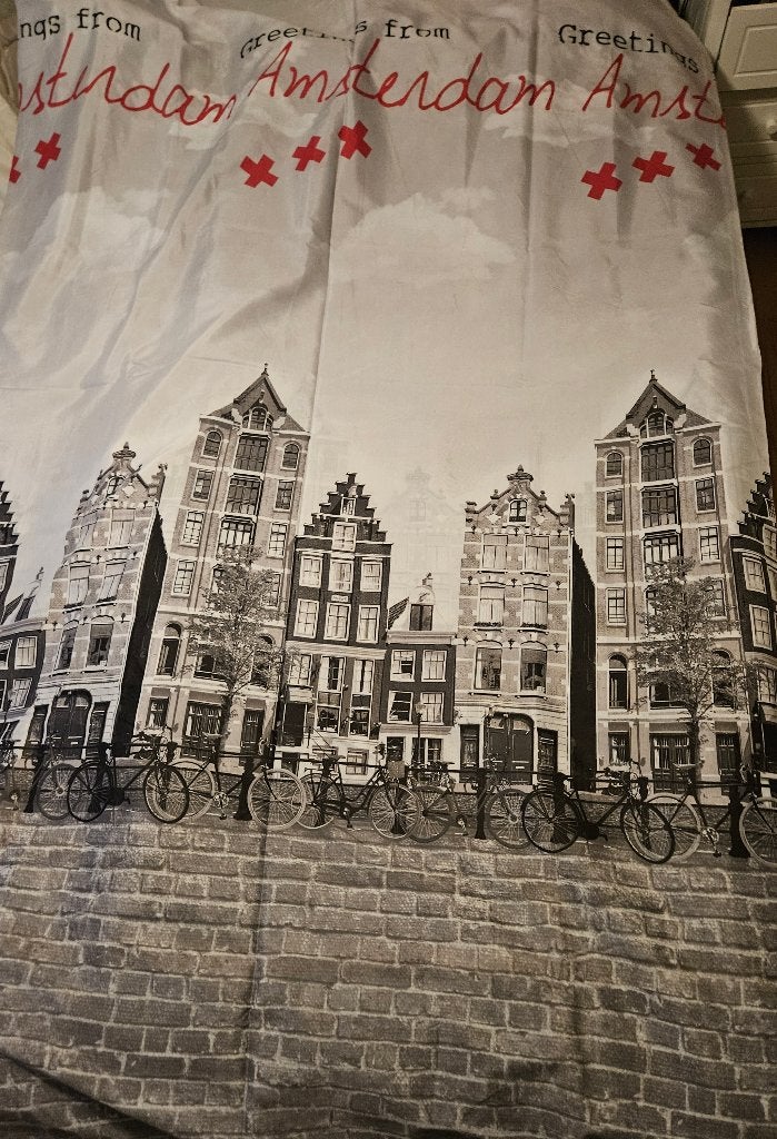 Dekbed overtrek Amsterdam zgan 1p 2x, Eenpersoons, Dekbedovertrek, Katoen, Ophalen of Verzenden