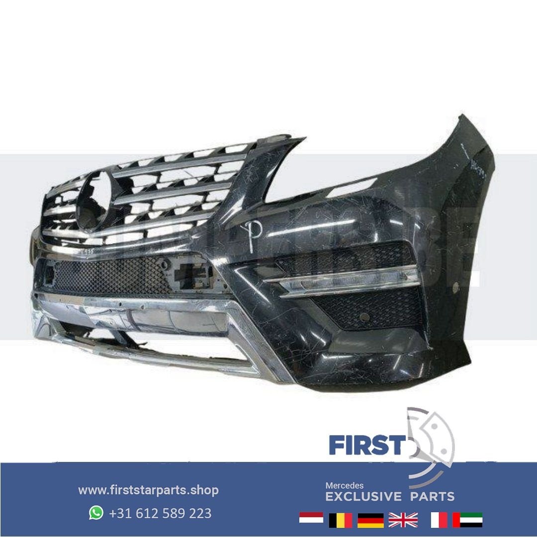 W166 ML AMG Voorbumper Mercedes M KLASSE 2011-2015 BUMPER ZW, Gebruikt, -, Voor, Ophalen of Verzenden