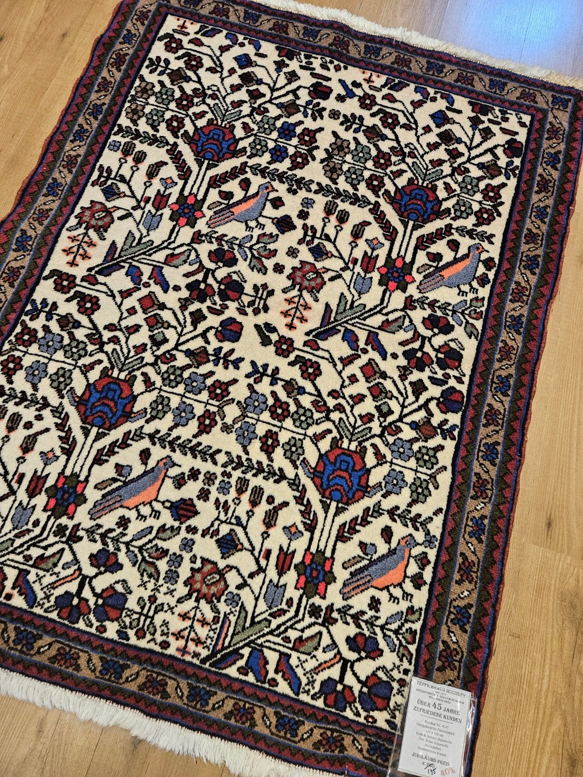 Handgeknoopt perzisch tapijt rudbar, geknoopt in iran. Nieuw, Info@SlatsAntiek.nl, Tweedehands, Tweedehands, 100 tot 150 cm