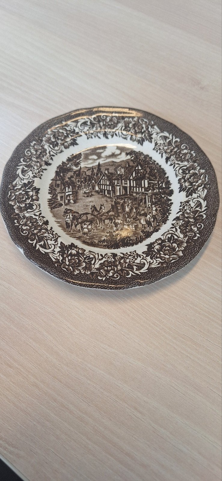 Antiek Royal Staffordshire J&G Meakin Ironstone bord, Antiek en Kunst, Ophalen of Verzenden