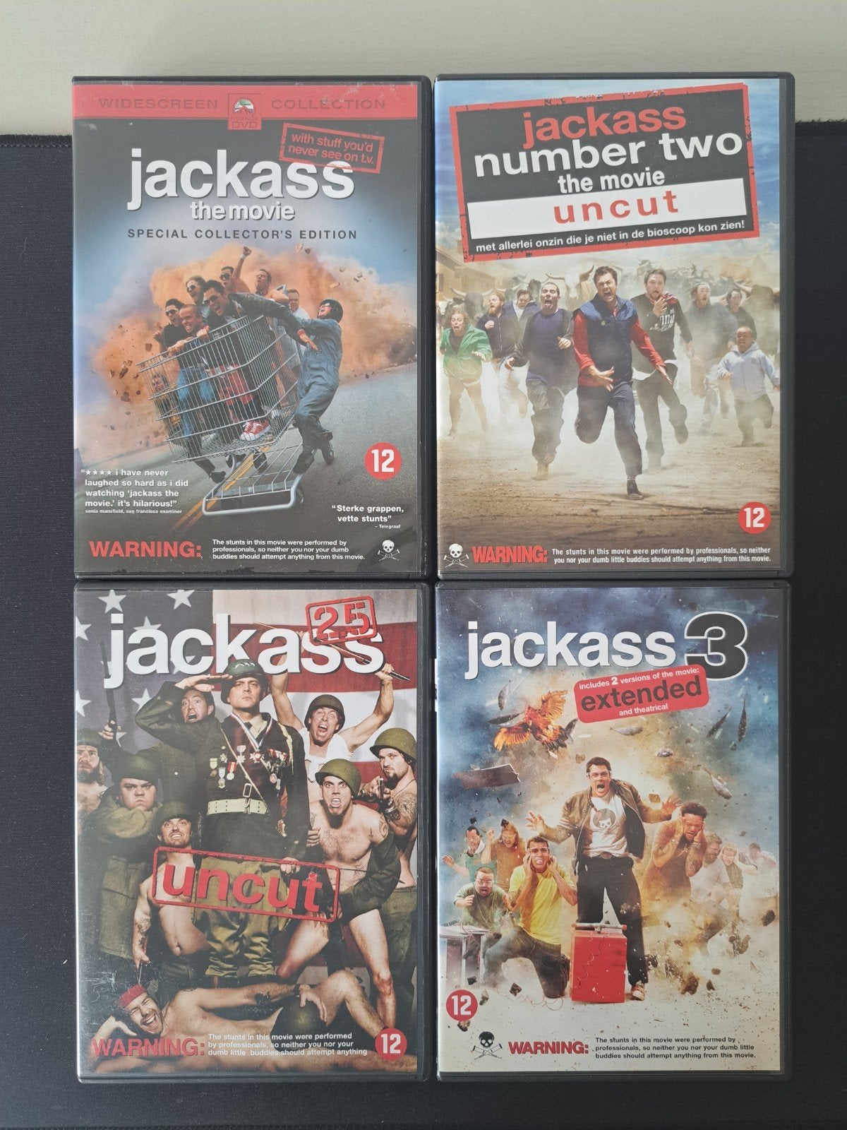 Jackass DVD Collectie: The Movie, Number Two, 2.5, 3, Engels, Verzenden, Nederlands, Breedbeeld