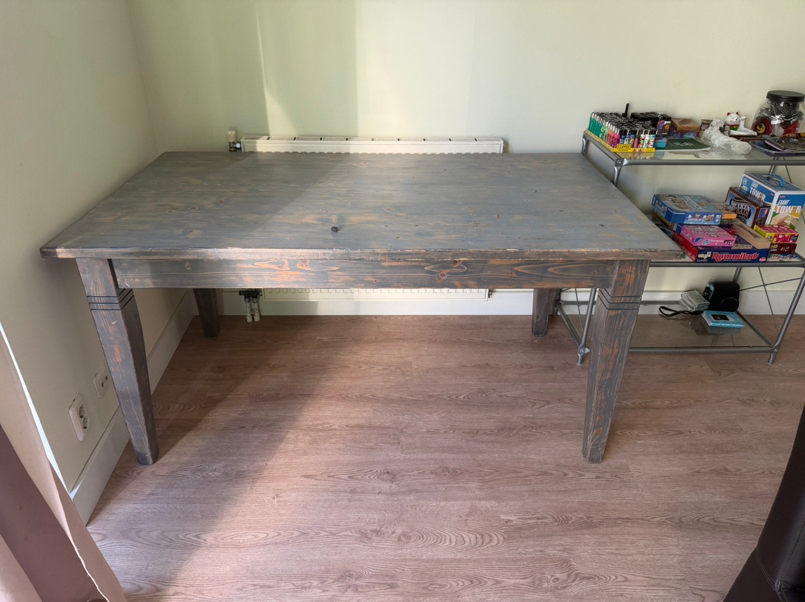 Houten eettafel/ wooden dining table, Huis en Inrichting, Ophalen, Gebruikt, 50 tot 100 cm, Vijf personen of meer