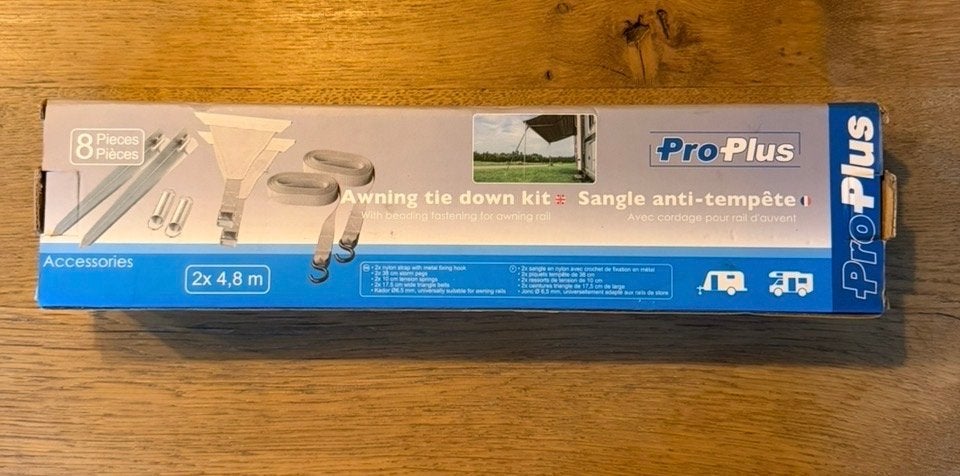 ProPlus 8-delige stormbandenset voor luifel - Nieuw in doos, Ophalen of Verzenden, Nieuw