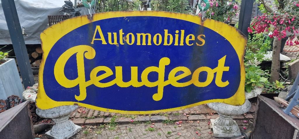 Emaillebord Peugeot, Ophalen, Gebruikt, Auto's