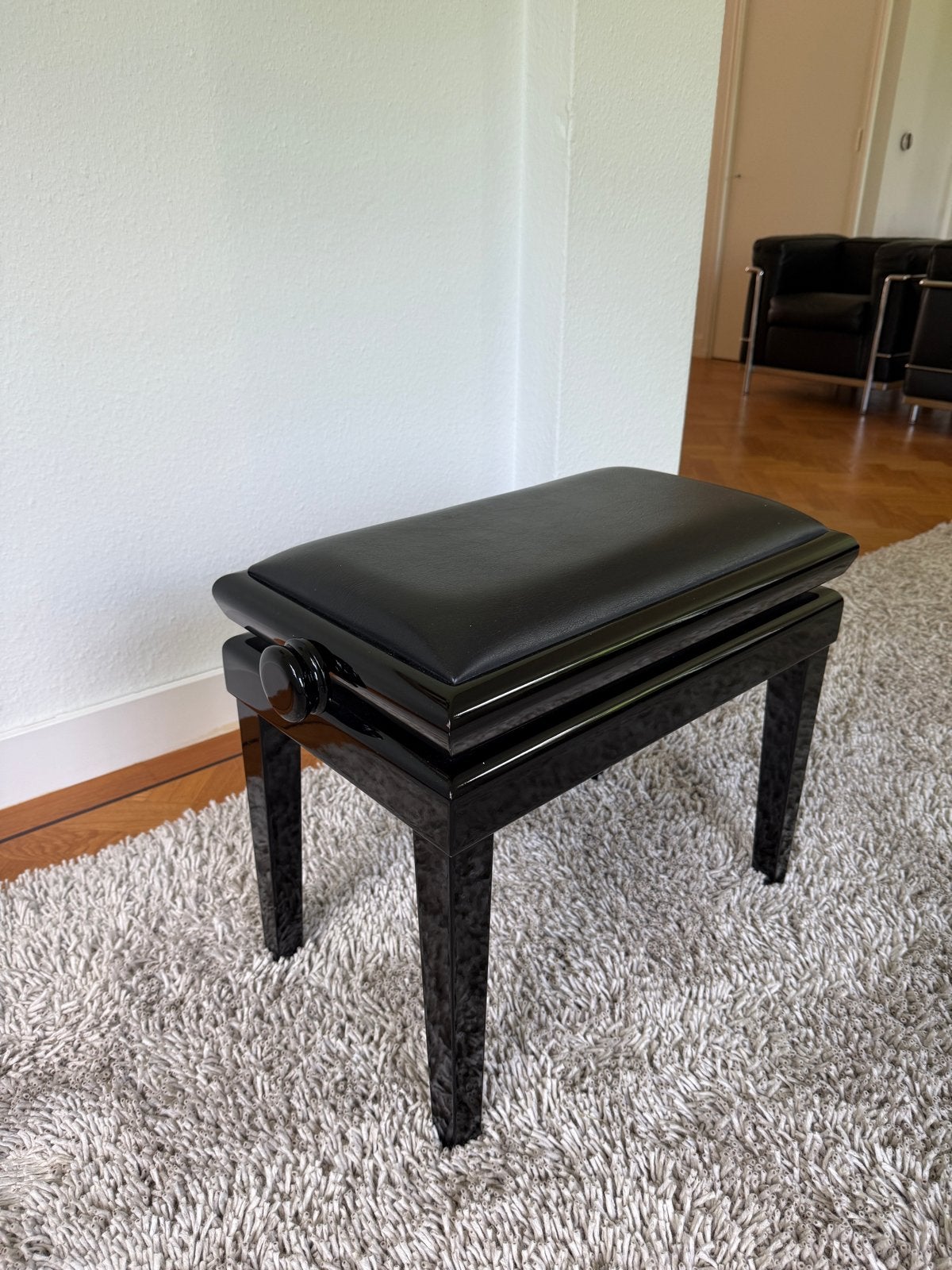 Andexinger Pianobank Zwart Hoogglans - Made in Germany, Muziek en Instrumenten, Piano's, Ophalen, Zwart, Overige typen, Zo goed als nieuw