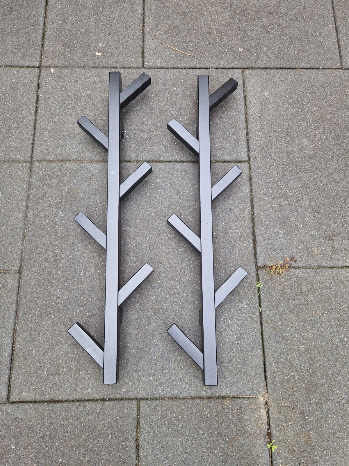 2x IKEA Tjusig kapstokken - Zwart, Gebruikt, Minder dan 100 cm, Metaal, Ophalen