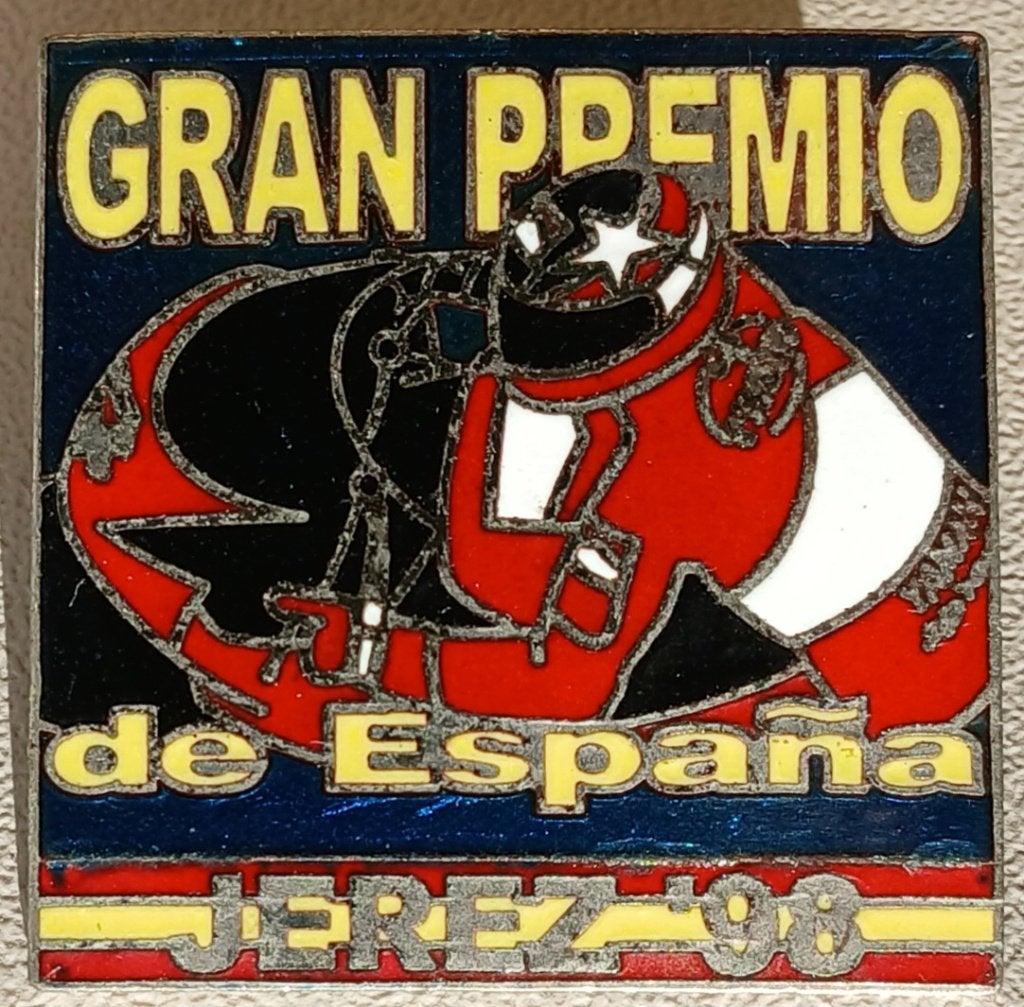 TT Assen, pin GP Spanje Jerez 1998, Ophalen, Gebruikt, Sport, Speldje of Pin