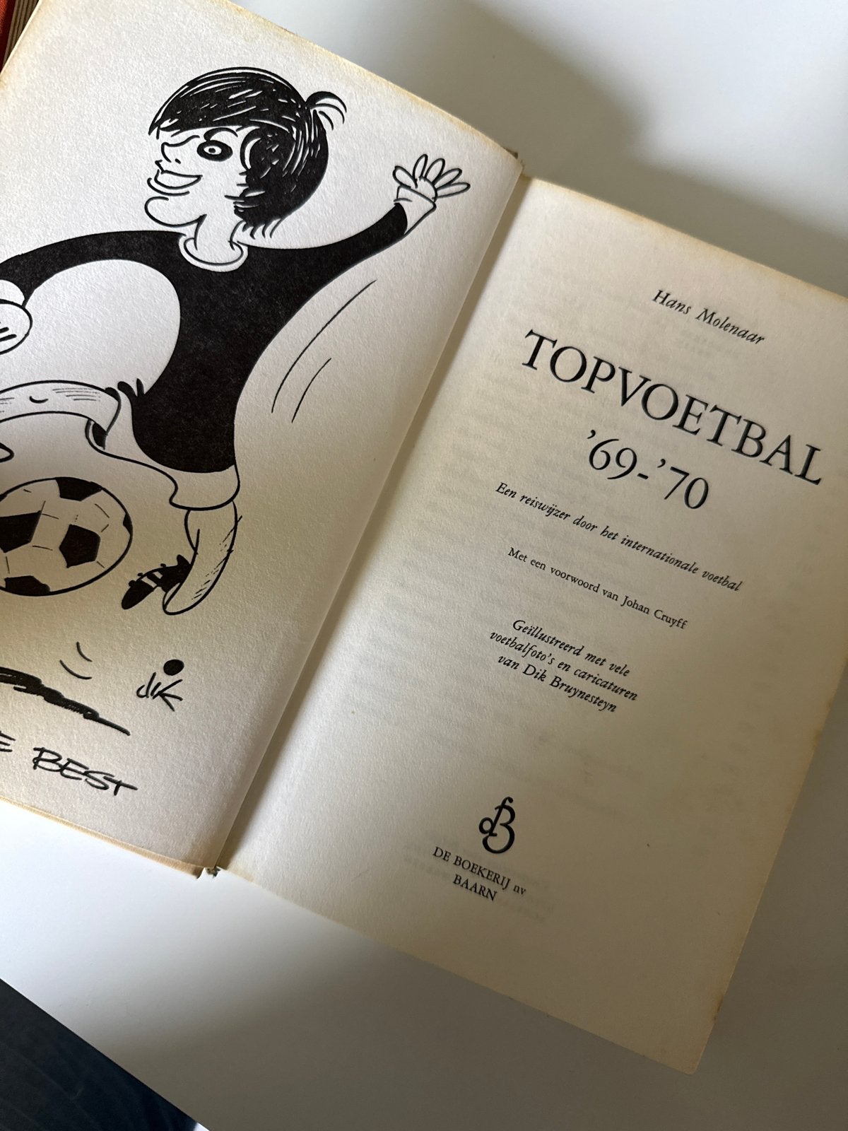 Topvoetbal '69-'70 - Hans Molenaar (met Cruyff voorwoord), Ophalen of Verzenden, Gelezen, Balsport