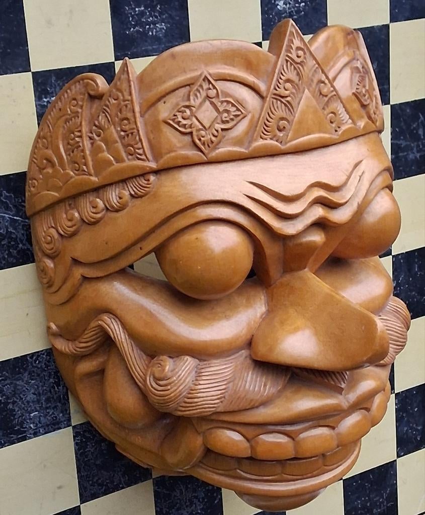 Masker.  KAMBHAKARNA Bali. Groot formaat.  29/38 cm., Ophalen