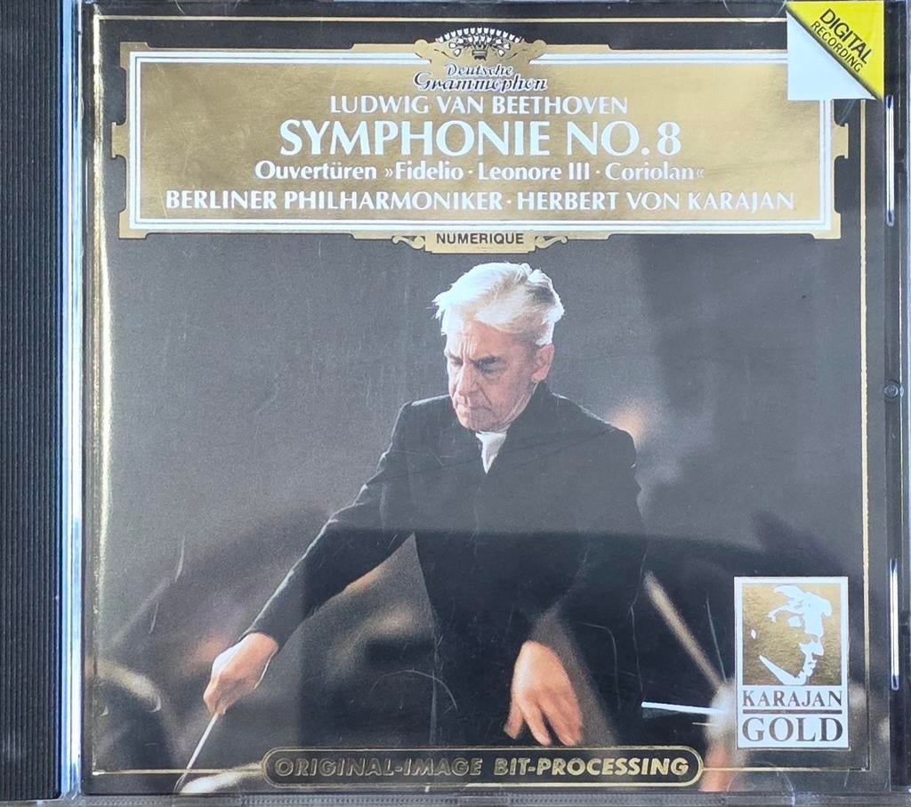 Beethoven Symfonie No. 8 - Berliner Philharmoniker Karajan, Ophalen of Verzenden, Classicisme, Zo goed als nieuw, Orkest of Ballet