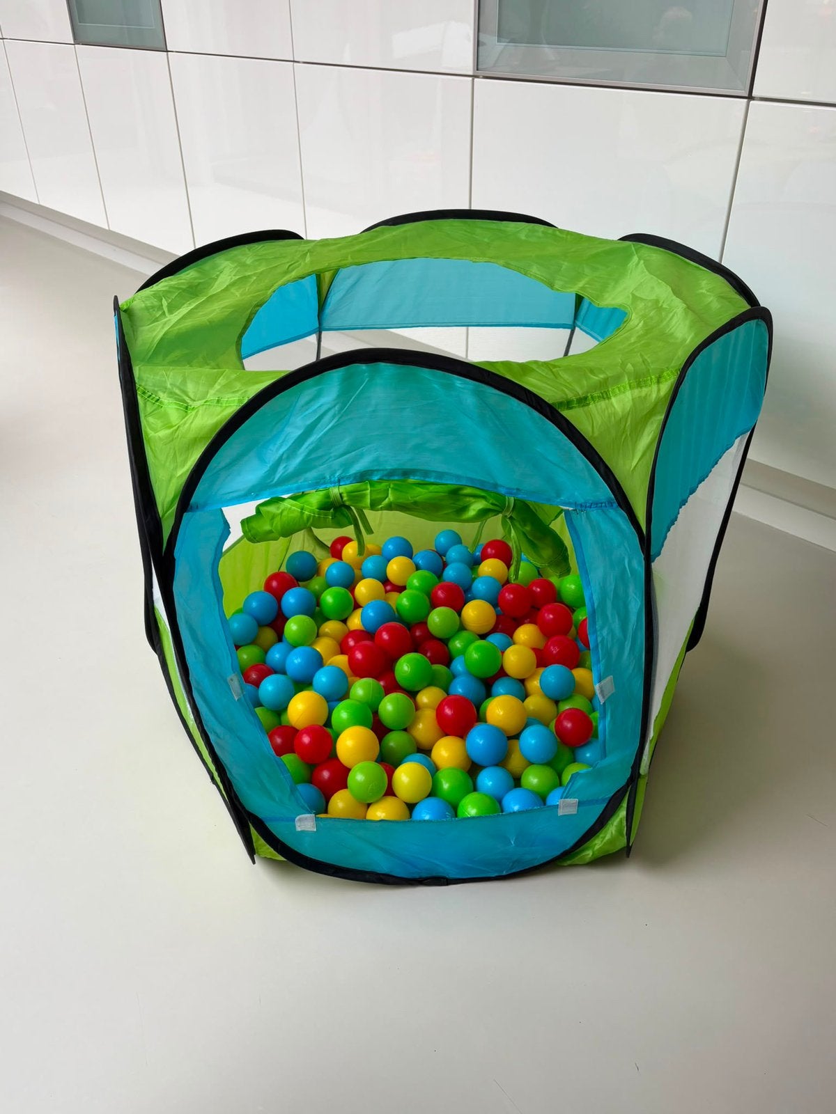Ballenbak met ballen, Ophalen, Gebruikt