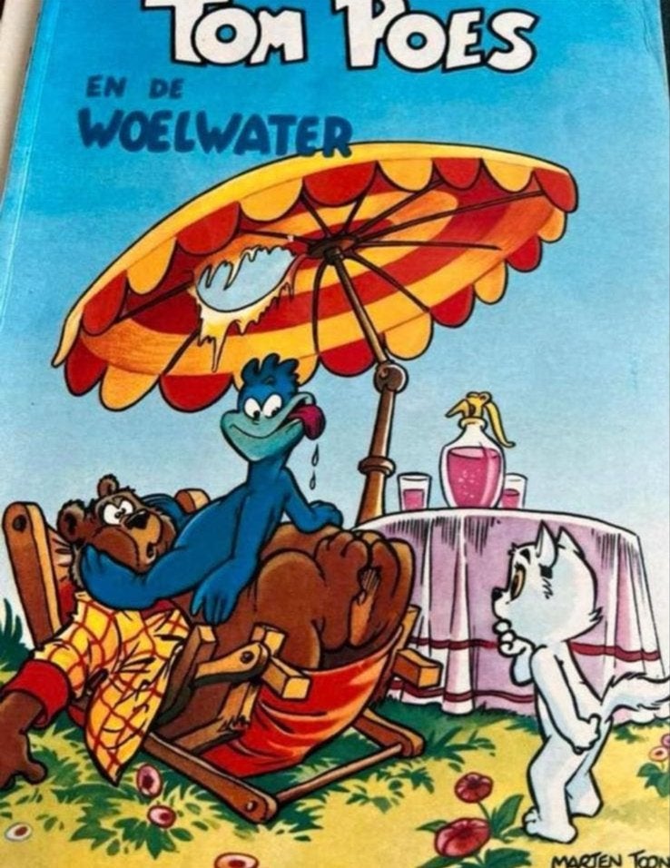 Tom Poes en de Woelwater - Oberon reeks 8 - Marten Toonder, Eén stripboek, Ophalen of Verzenden, Gelezen