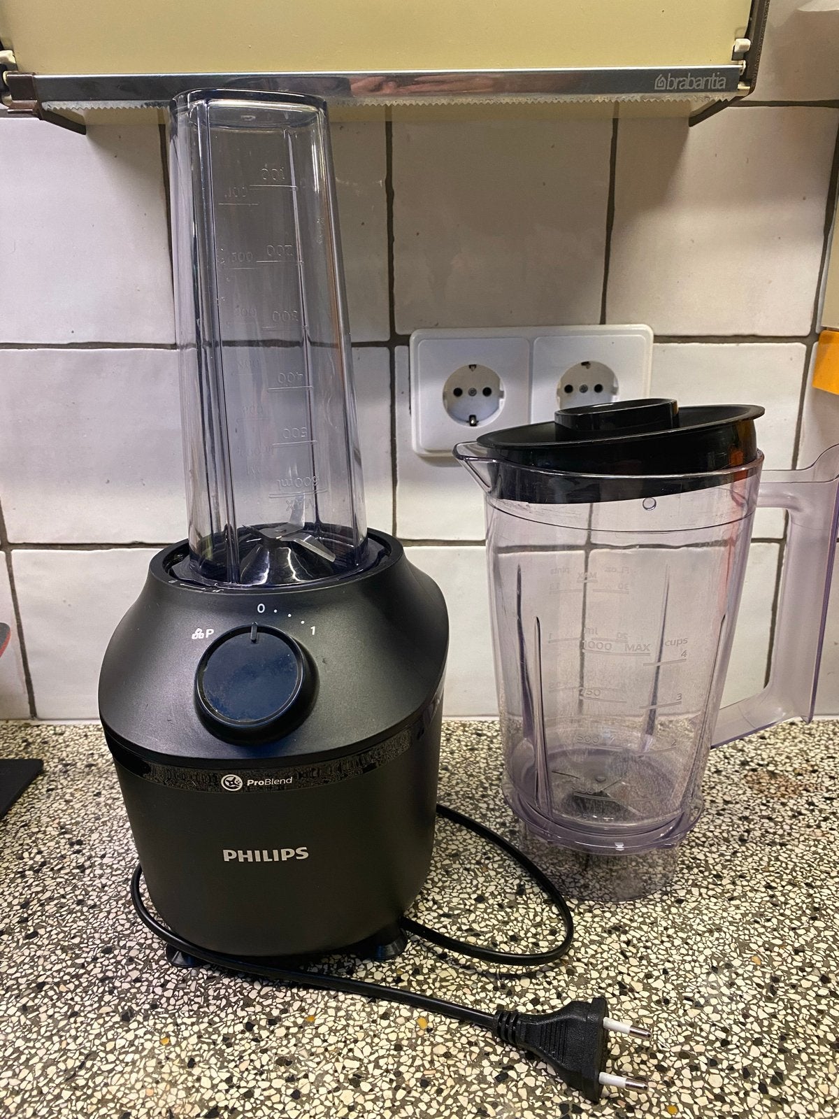 Philips ProBlend Blender met extra beker, Witgoed en Apparatuur, Blenders, Ophalen of Verzenden, Gebruikt, Blender
