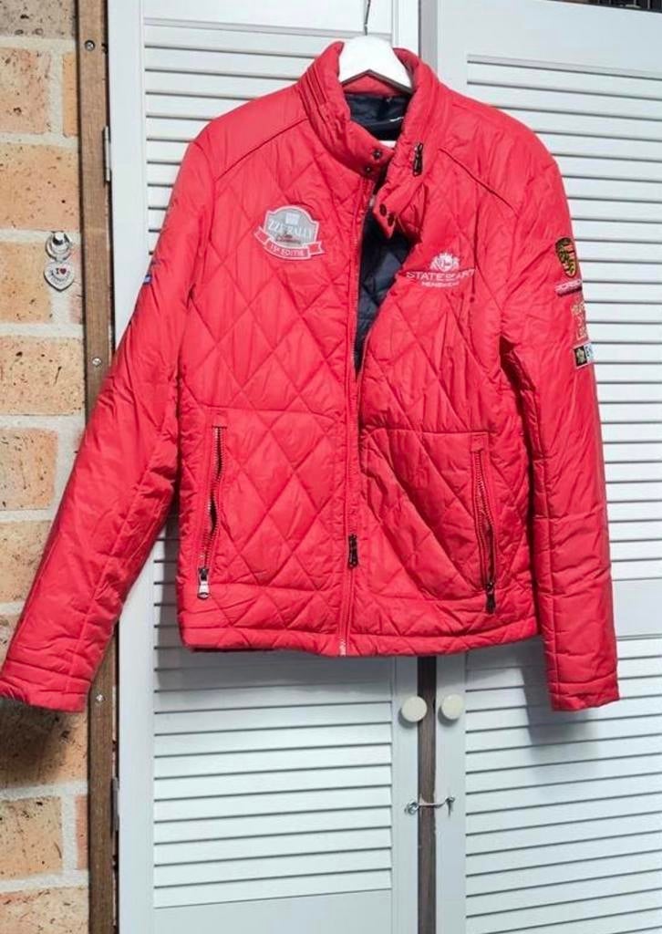 State of Art rode tussenjas maat L - Zo goed als nieuw, Kleding | Heren, Jassen | Zomer, Ophalen of Verzenden, Zo goed als nieuw