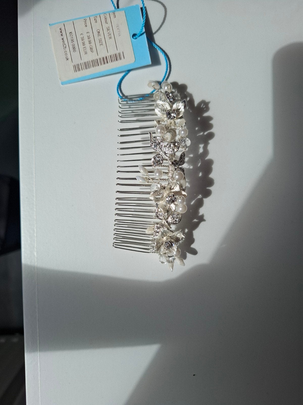 Nieuwe bruidshaarkam met parels en kristallen, WED2B, Nieuw, Ophalen of Verzenden, Accessoires