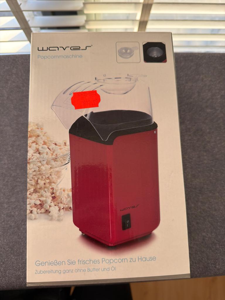 Waves Popcornmachine Nooit gebruikt, Ophalen, Nieuw