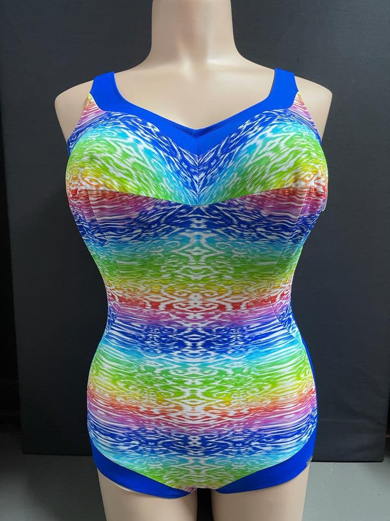 Charmline correctie badpak Maat 48f soft cup zonger beugel, Verzenden, Nieuw, Blauw, Badpak