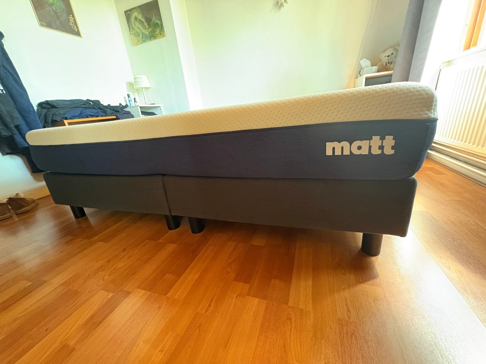 Tweepersoons Matt boxspring en matras 180x200, Ophalen, Tweepersoons, 180 cm, 200 cm
