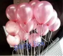 10 x lichtroze en roze confetti ballonnen nr C366b, Ophalen of Verzenden, Nieuw, Versiering, Verjaardag